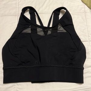 black mesh lululemon sports bra